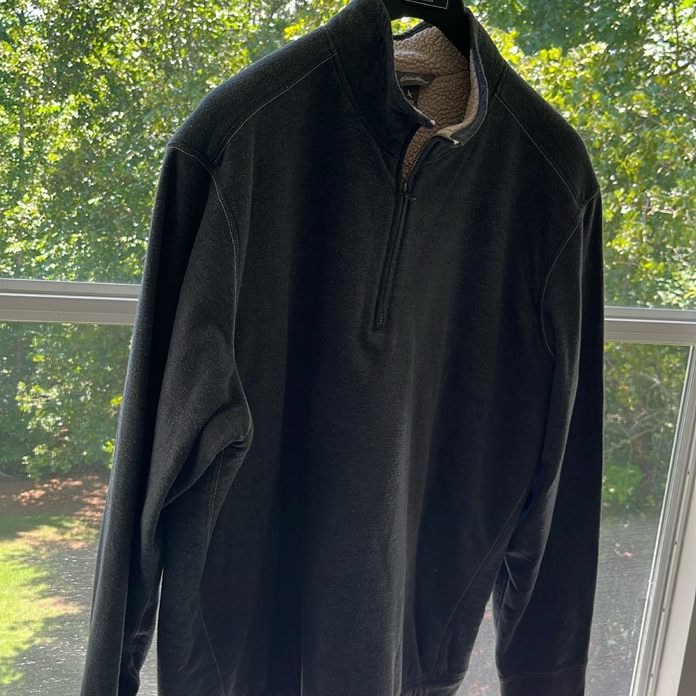 Men’s quarter zip fleece lined sweatshirt XLT